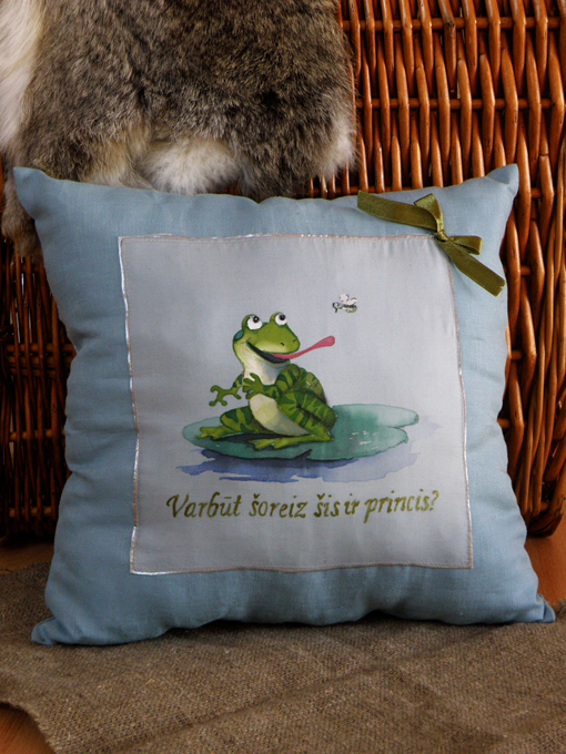 Personalized pillow Frog Prince